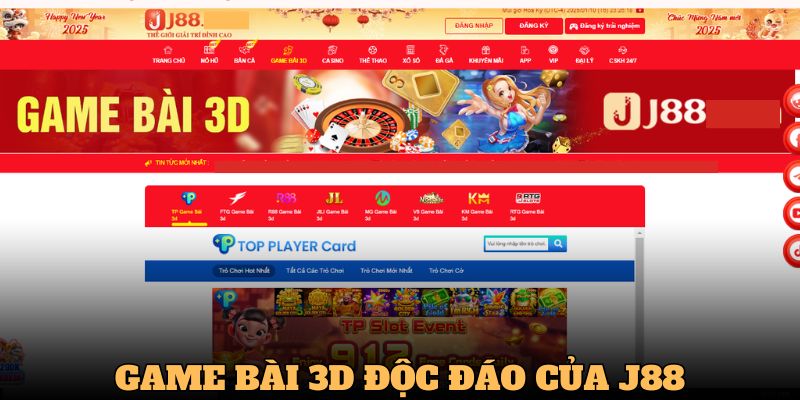 Cổng game bài 3D độc đáo & hấp dẫn